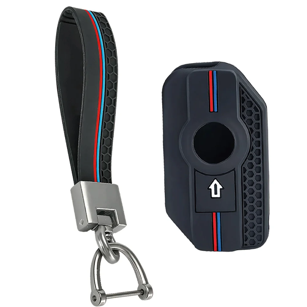 Premium Leather Motorcycle Keychain Key Case