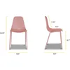 Isla Modern Kitchen Chairs Set of 4 - Plastic Dining Chair with Metal Legs - Quick Assembly Simple Cafe Chairs Plast 3