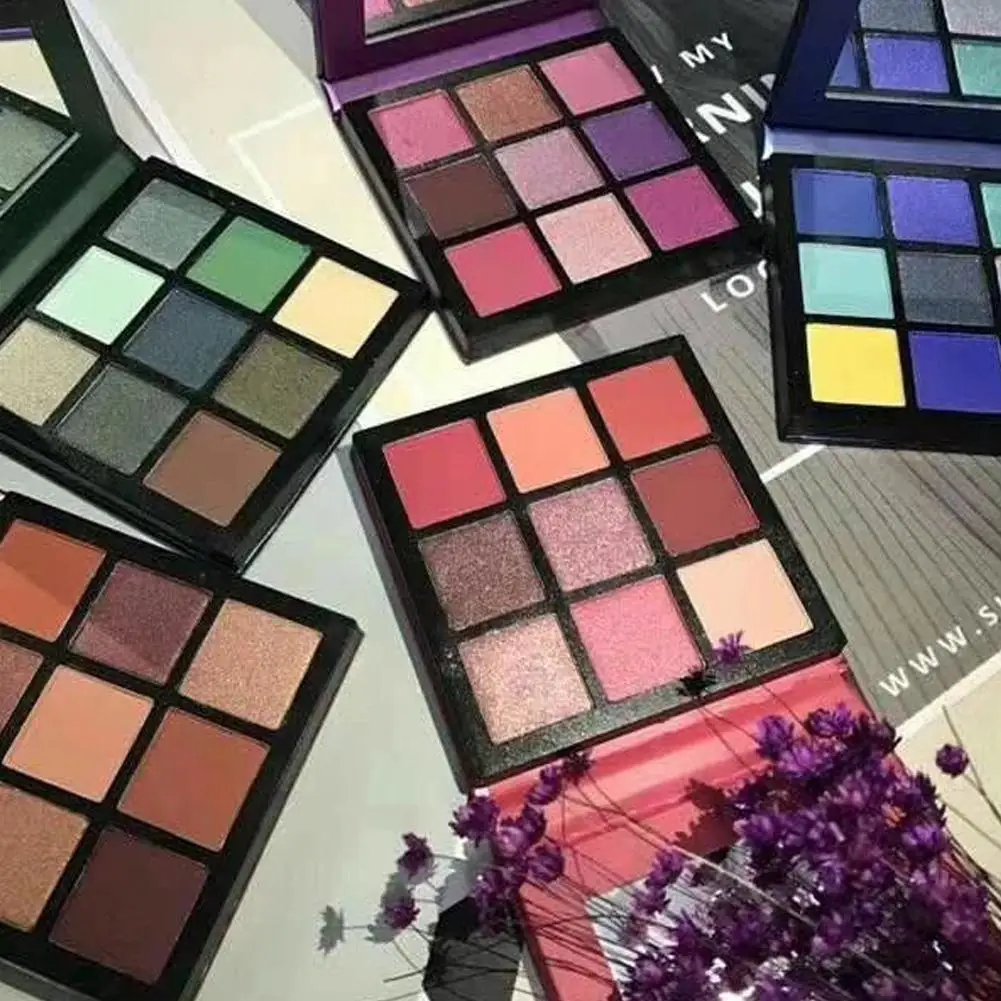 Nine-Color Diamond Eyeshadow Palette Matte And Pearl Earth Tones, Makeup Palette With Various Shades Long-lasting Makeup