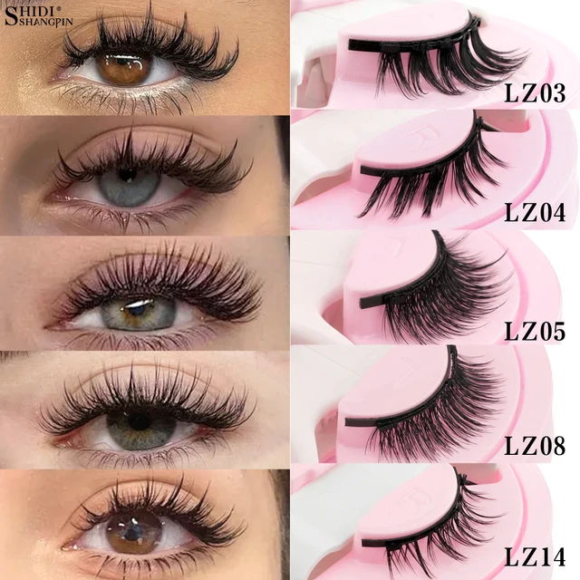 Reusable Magnetic Eyelashes 1 Pair Natural Curly Fluffy Magnetic False Eyelashes No Glue Needed Lashes Makeup with Tweezer Set 1