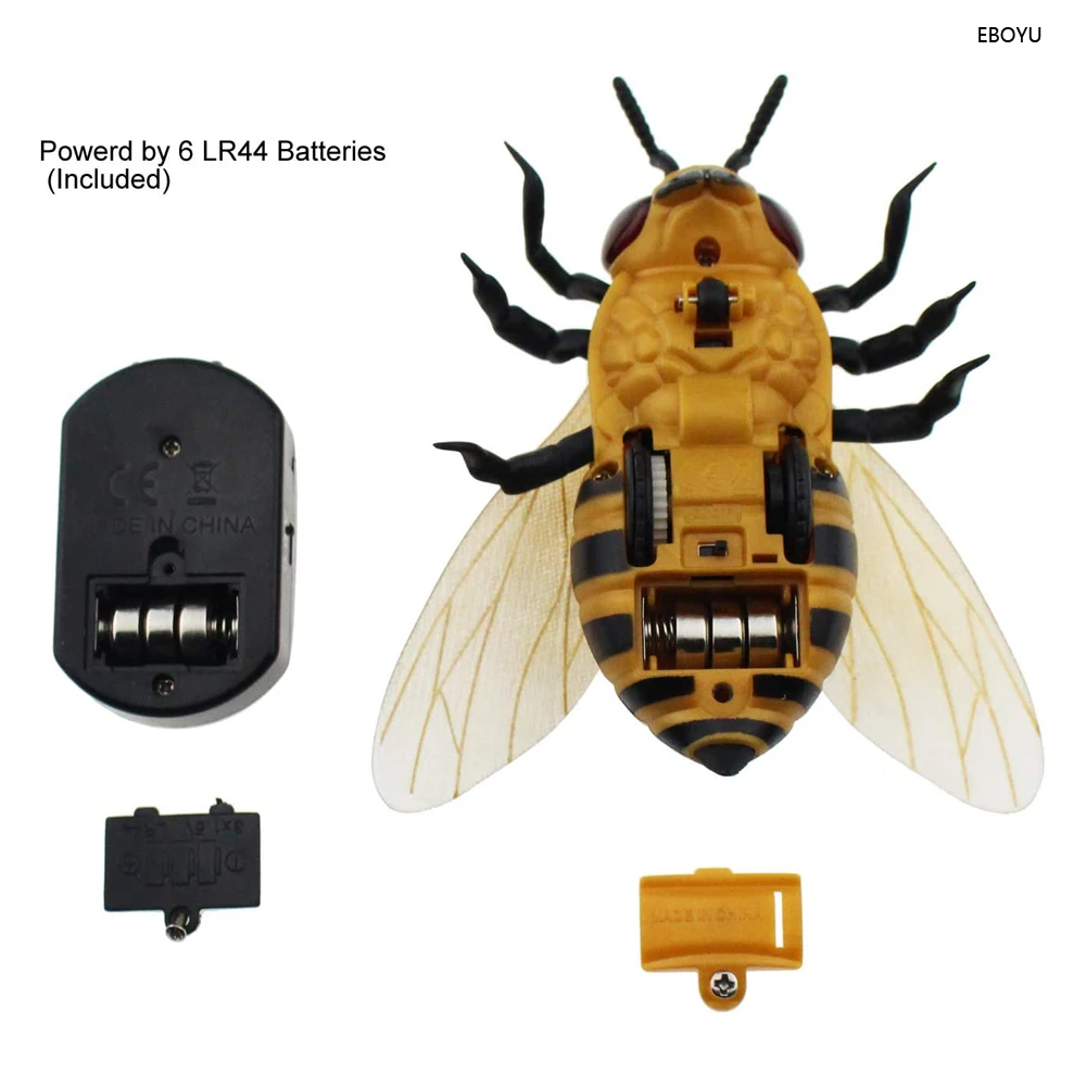 EBOYU Infrared RC Bee Kids Infrared Ray Remote Control Bees Realistic Fake bee Animal Toy Funny RC Prank Joke Scary Trick Toys 5