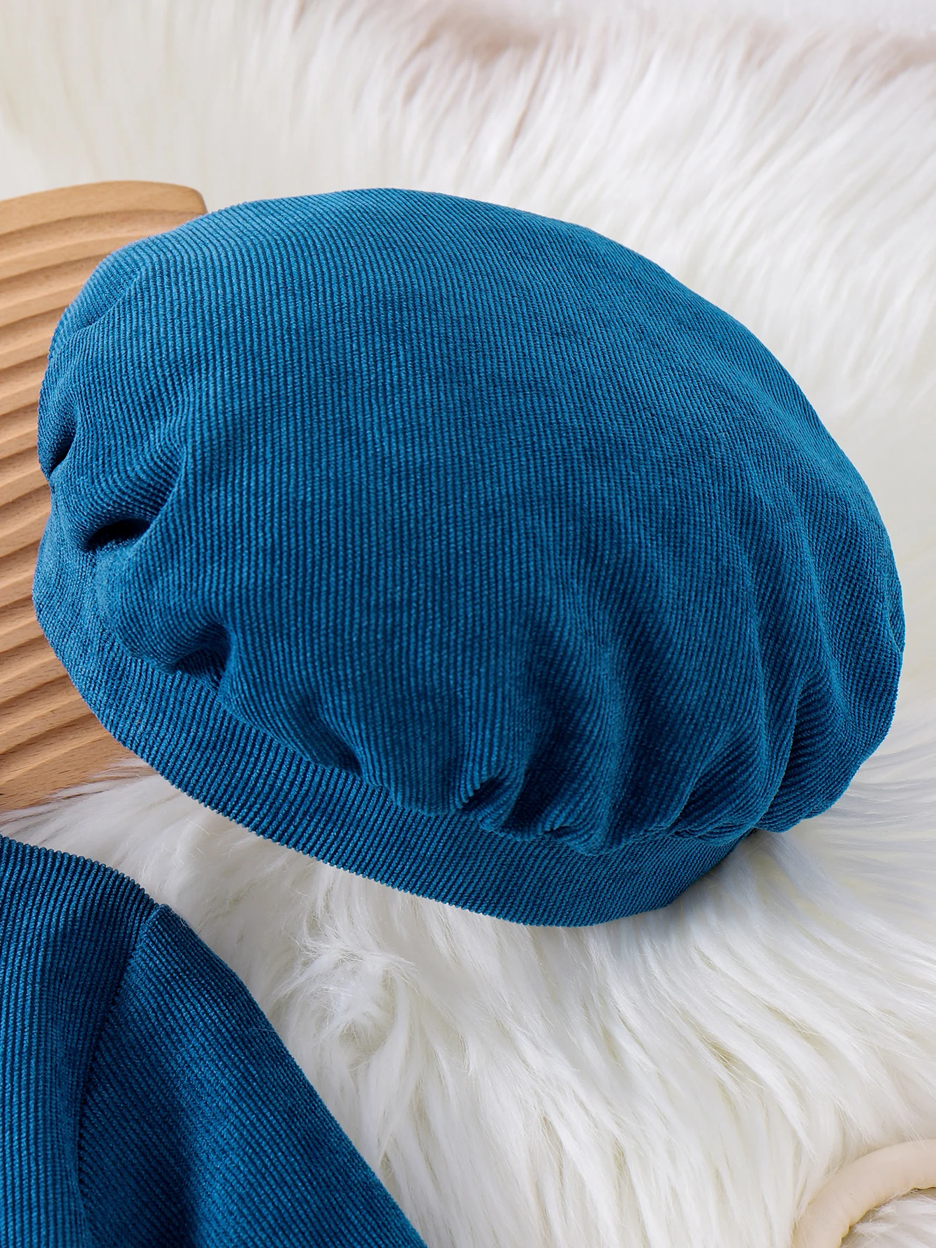 2 قطعة جديد الخريف والشتاء فتاة طفلة 4-7 سنة حلوة ومريحة فستان بأكمام طويلة + قبعة