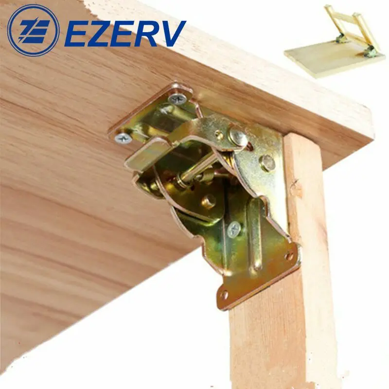 RV Folding Hinge Table Leg Brackets Foldable for Table Chair Extension Tables Foldable Iron Self Locking Fold Feet Hinges 4 2x 90 degree self locking folding hinge sofa bed lift support cabinet hinges table legs chair furniture extension feet hinges