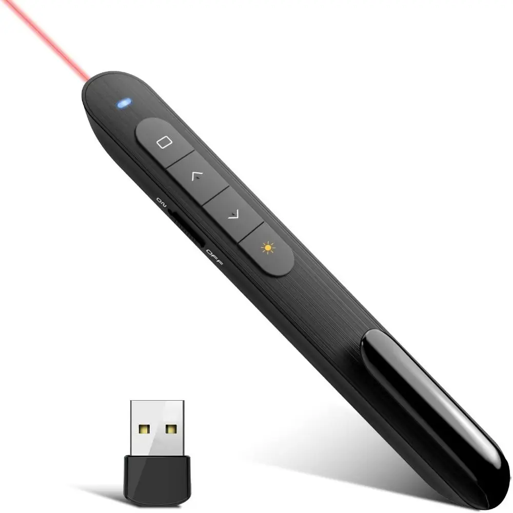 

Пульт дистанционного управления PPT Презентация точка Clicker Hyperlink USB мощность слайдер Улучшенный 330 футов длинный контроль зажим дизайн ручки для поворота страниц