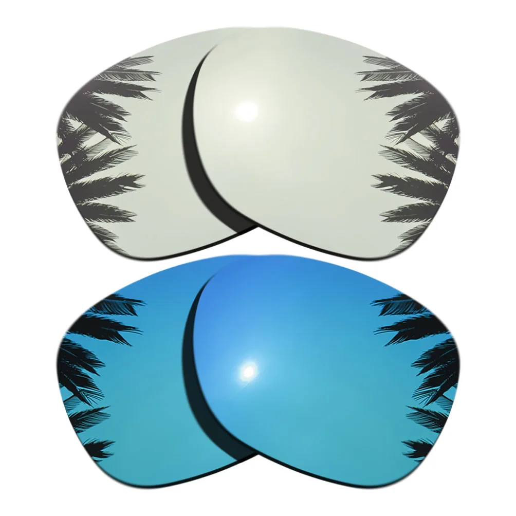Сменные поляризованные зеркальные линзы Ice Blue &amp Silver для электрической оправы