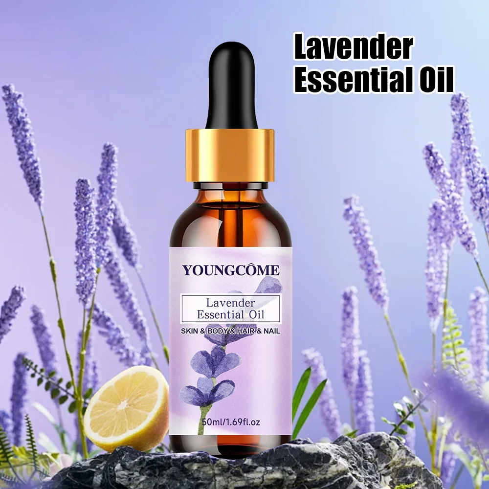 Pure natural lavender essential oil, hair moisturizer, suitable for hair, face and body,suitable for all skin types hair types 6