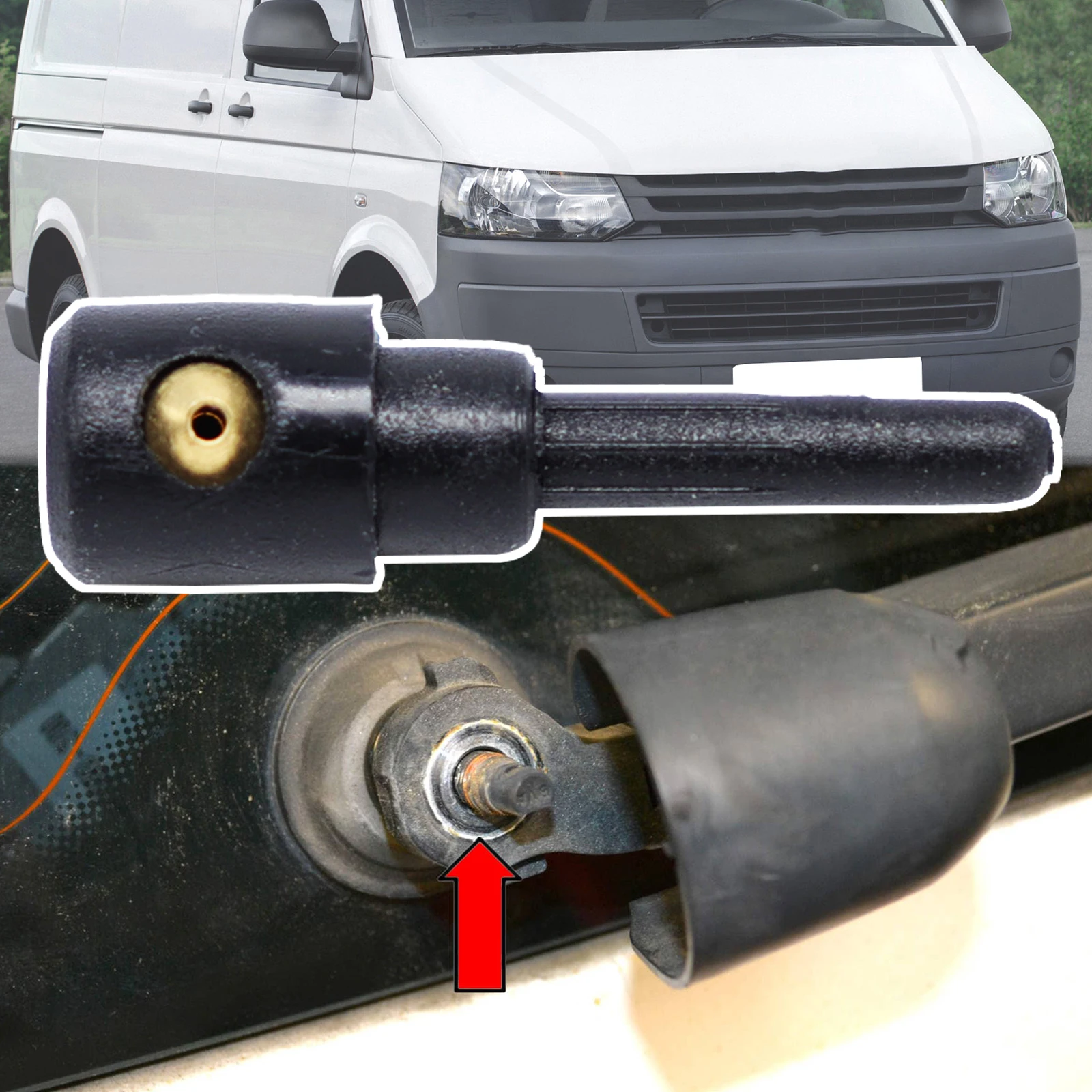 リア ワイパー アーム に適合するV/W トランスポーター T5 2003-2015 16 インチ 車 リア バック フロントガラス フォルクスワーゲン T6 トランスポーターロング / WANNA DRIVE / ワナドライブ