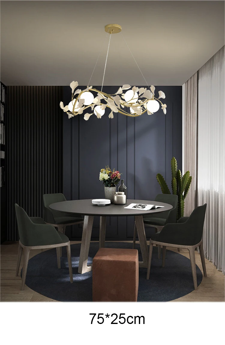 Elsa Nordic Luxury Leaves LED Chandelier A Modern Masterpiece for You