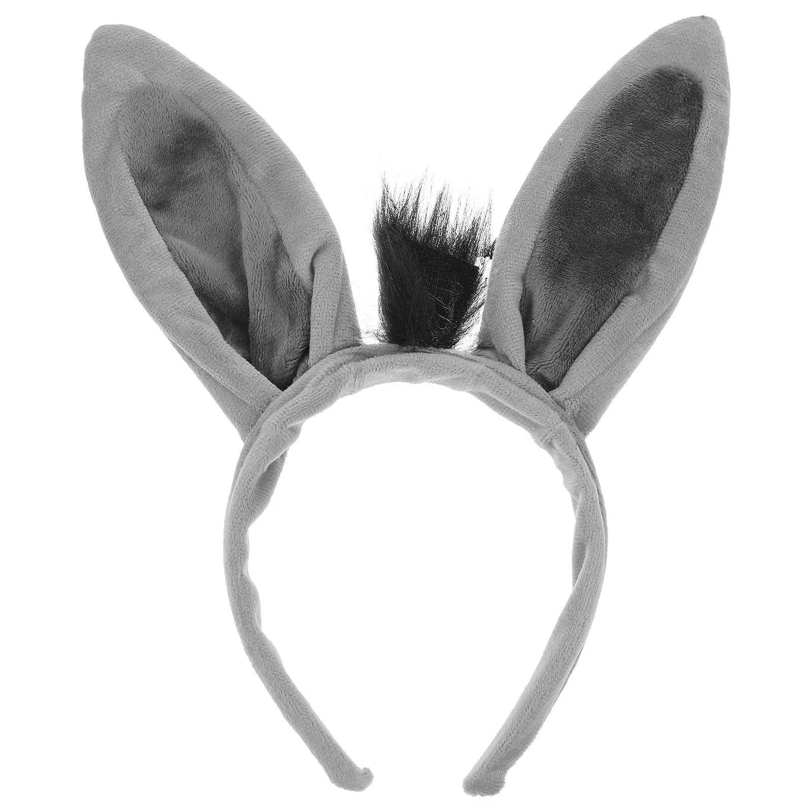 Band Animal Donkey Ear Band Party Favors Zoo Animal Costume Jungle Plush Donkey Ear Hair Hoop Adult Kid Holiday