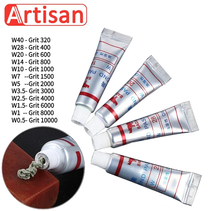 Pasta Abrasiva Diamantata 5 Pezzi - Grana Da W0.5 A W40 Per Lucidatura Metalli E Pietre - 5