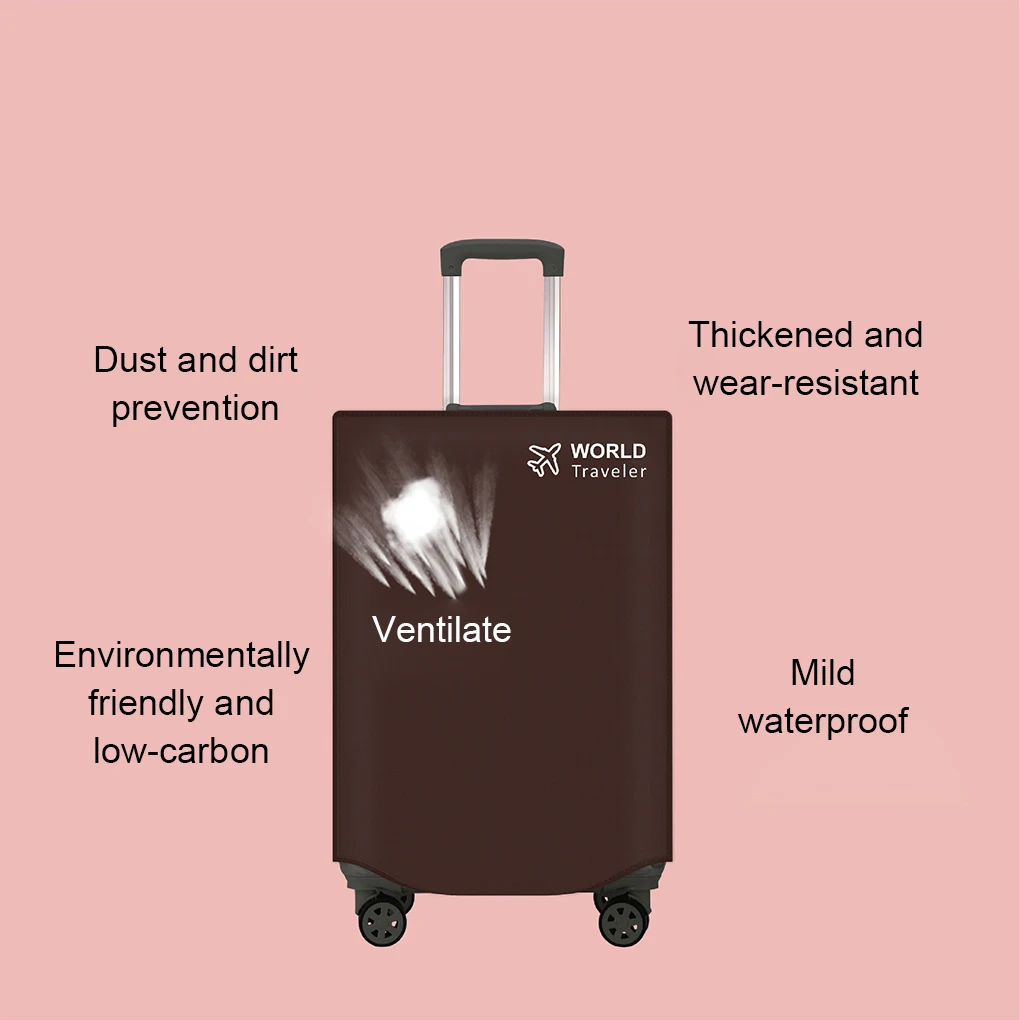 Non-woven Travel Luggage Cover Solid Color Stylish Detachable Travelling Suitcase Bag Protector 24-30 inch