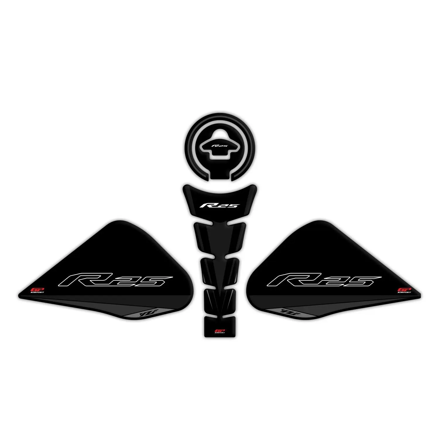 

GP Composite for R25 2015-2018 Compatible Tank Pad Set Black