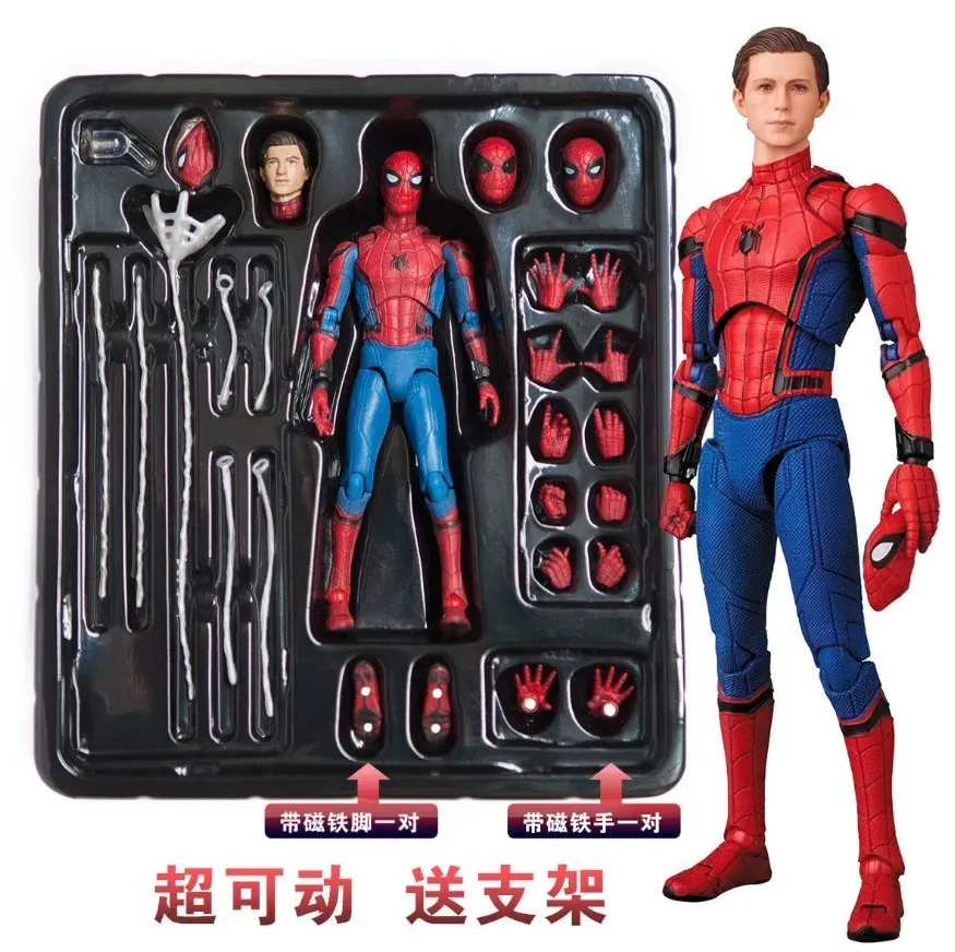 thumbnail image 1 of Mafex-figuras de acción de los vengadores, juguetes modelo de Spiderman, the Amazing Spider Man, lejos de casa, 103, 1 of 4