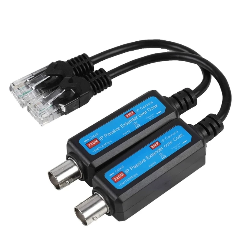 IP Camera Coaxial Networking Transmitter Receiver IP Passive Extender Over Coax Easy Installation 10/100Mbps
