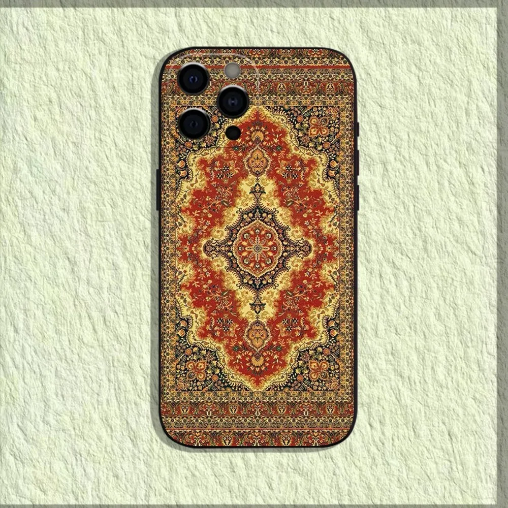 Luxury Persian Carpet Floral Pattern Silicone Phone Case