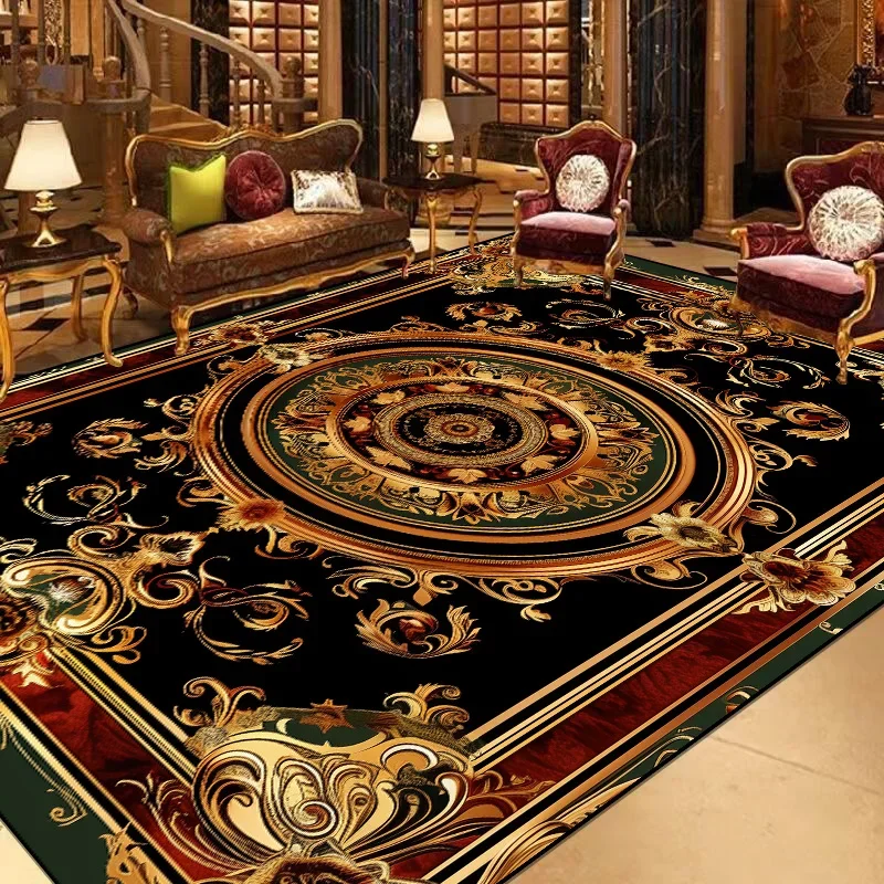 European Large Size Carpet Living Room Decoration Luxury Floor Mats Non-slip Bedroom Rugs Washable Lounge Computer Chair Mat floor mat decorative carpet non slip carpet