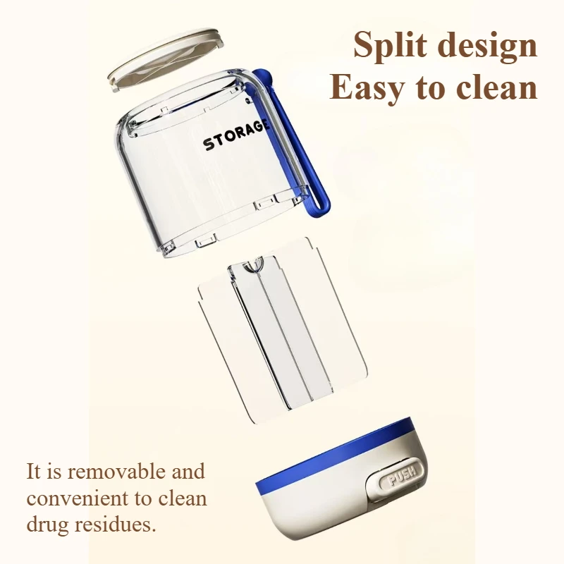 Daily Drug Organizer Portable Neat And Tidy Pill Management Travel Pill Dispenser Medicine Box Durable Sturdy Pocket Pill Box