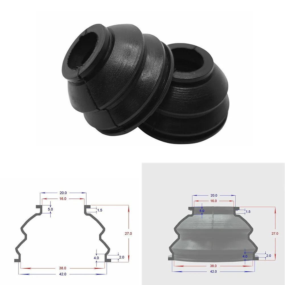 2XBall Joint Boot Car Suspension Steering Ball Joint Rubber Dust Boot Cover Track Tie Turn Rods Ends Set Parts Dust Cover car suspension parts