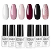 ROSALIND Pink Series 6Pcs/kits Nail Gel Polish Set Trendy Shiny Bright Gel Polish Set For Salon Nail Set Need LED/UV Lamp 1