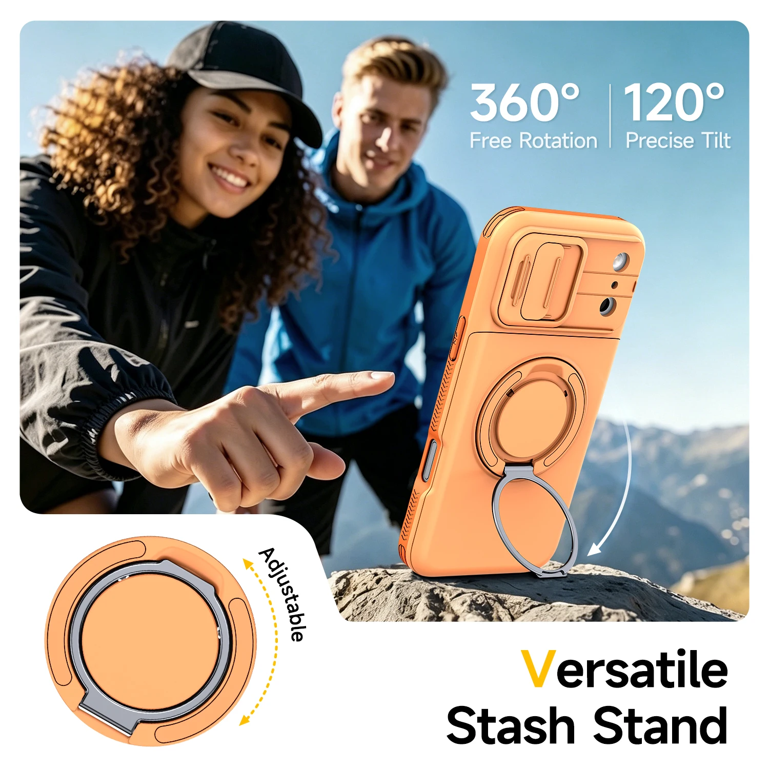 Premium Shockproof Wallet Phone Case with Card Holder & Ring Stand