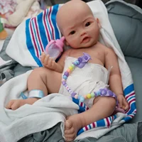 17″  Full Soft Silicone Reborn Baby Dolls, Realistic Newborn Baby Doll, Not Vinyl Dolls