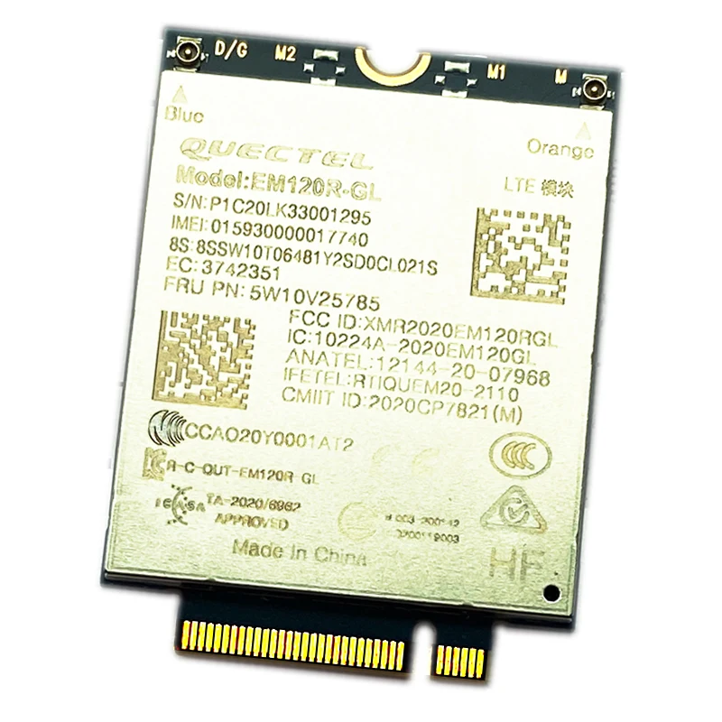 EM120R-GL EM120R 4G Module CAT12 for Lenovo ThinkPad X1 Yoga 6th X13 Yoga P14s T14 T15 P15s T14s L14 L15 Gen 2 5W10V25813