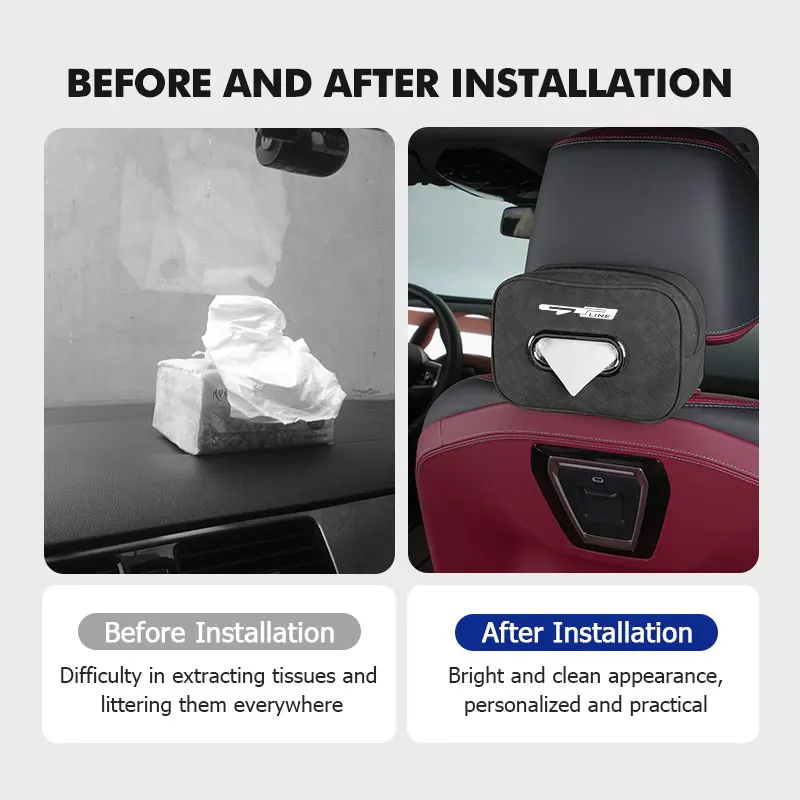 기아 K5 K2 옵티마 쏘울 스펙트라 니로 카덴자 세피아 카렌스용 차량용 티슈 박스 시트백 암레스트 걸이식 종이 보관 가방