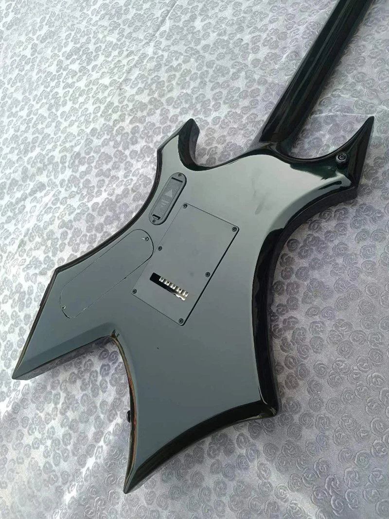 B.C. Rich Warlock Electric Guitar Floyd Rose Vibrato Bridge lock string nut active pickup Flame maple top