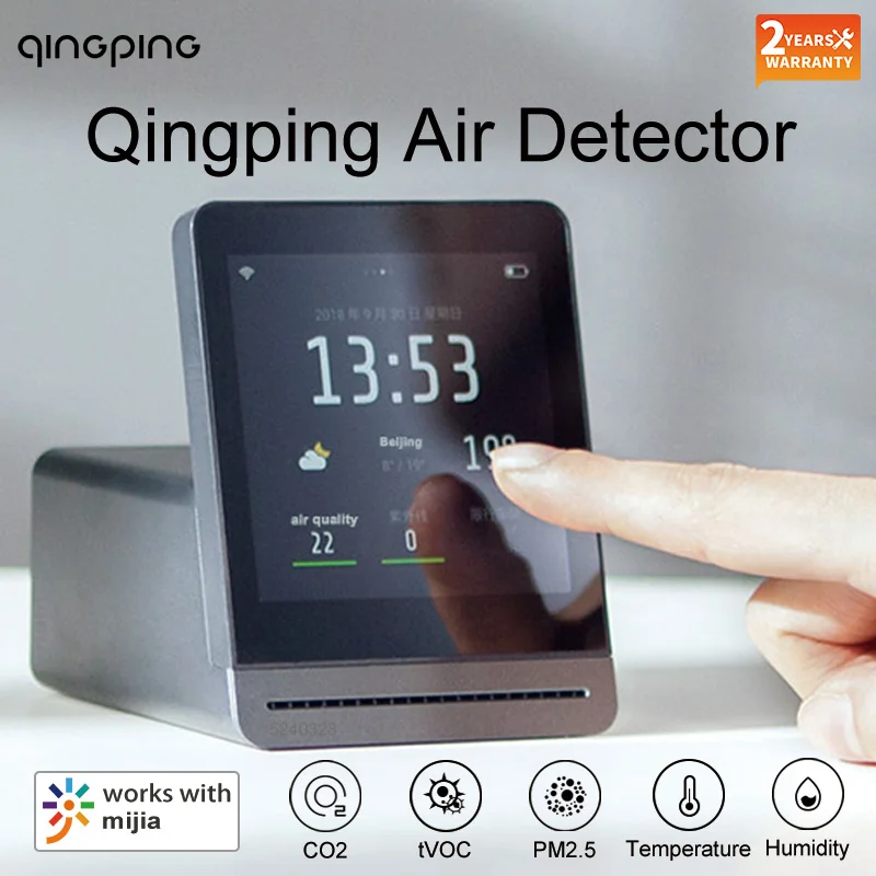 Qingping Air detector IPS Screen Retina Touch MobileTouch Operation Air