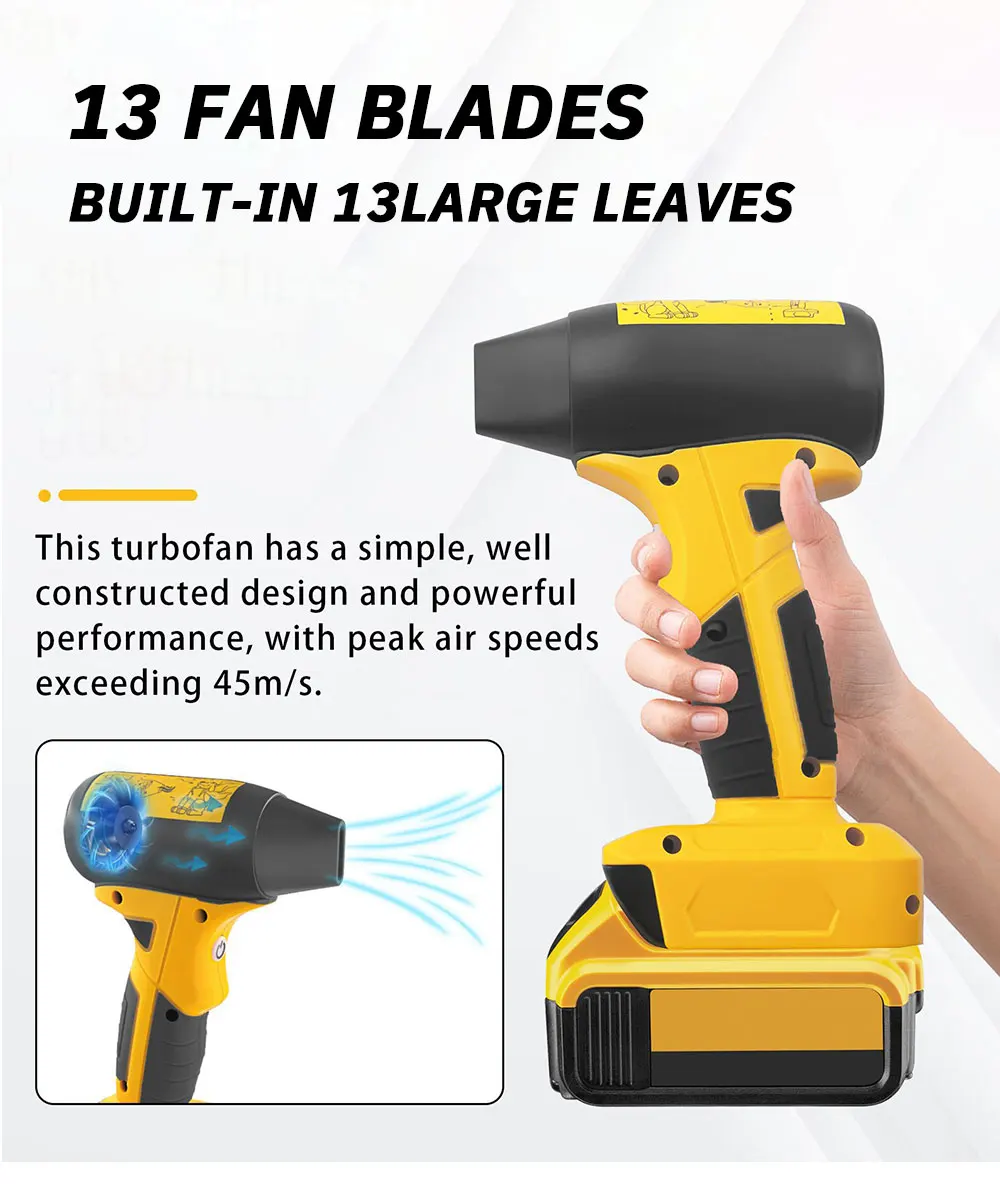 Portable Turbo Fan Violent Fan Brushless Motor 130000 RPM High-Speed Household A