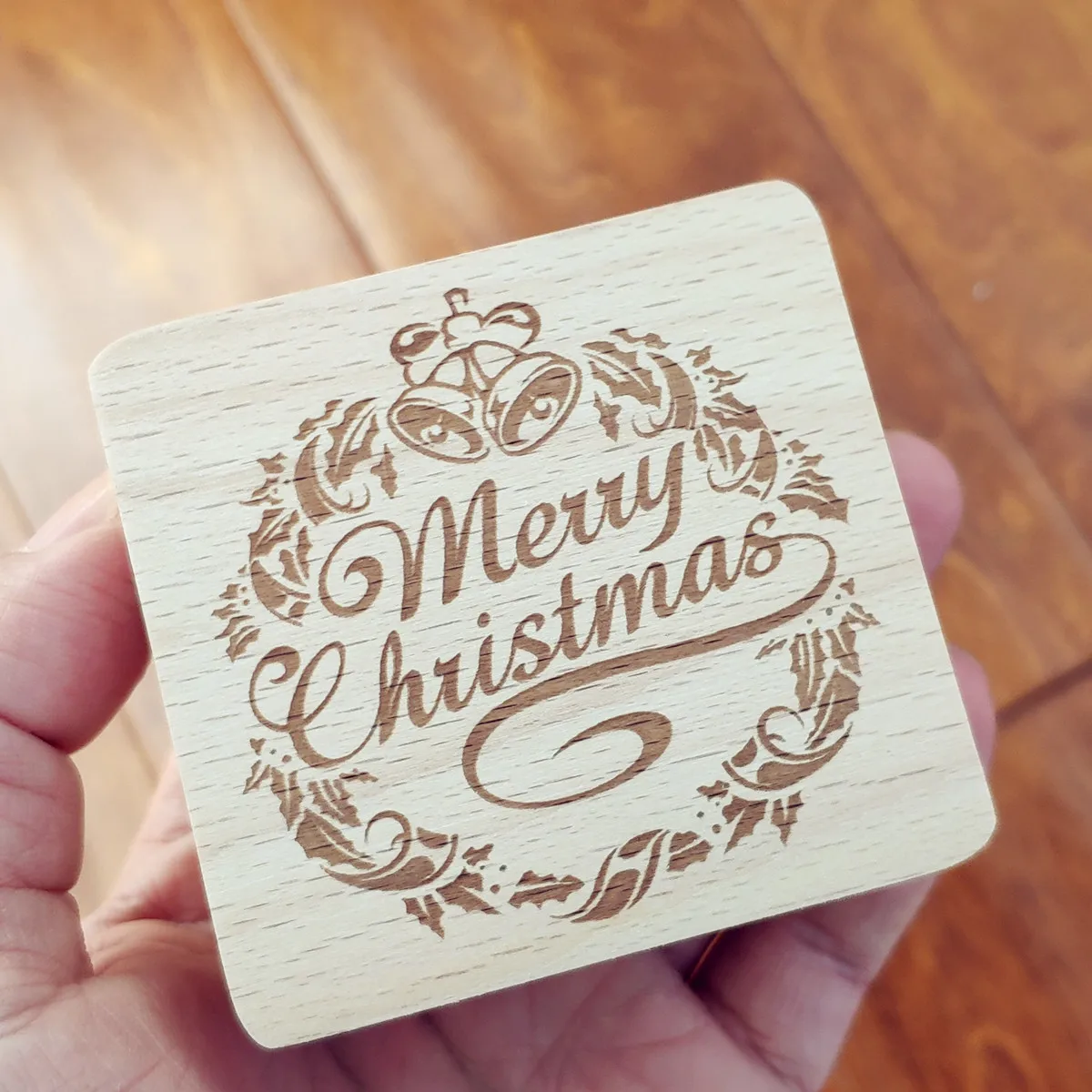 

Customized Merry Christmas Music Box, Engraved Photo Gifts