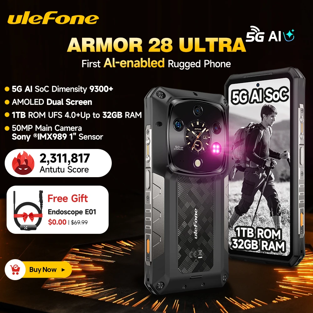 2025年新作】Ulefone Armor 28 Ultra 5G AI 頑丈な携帯電話 1TB ROM