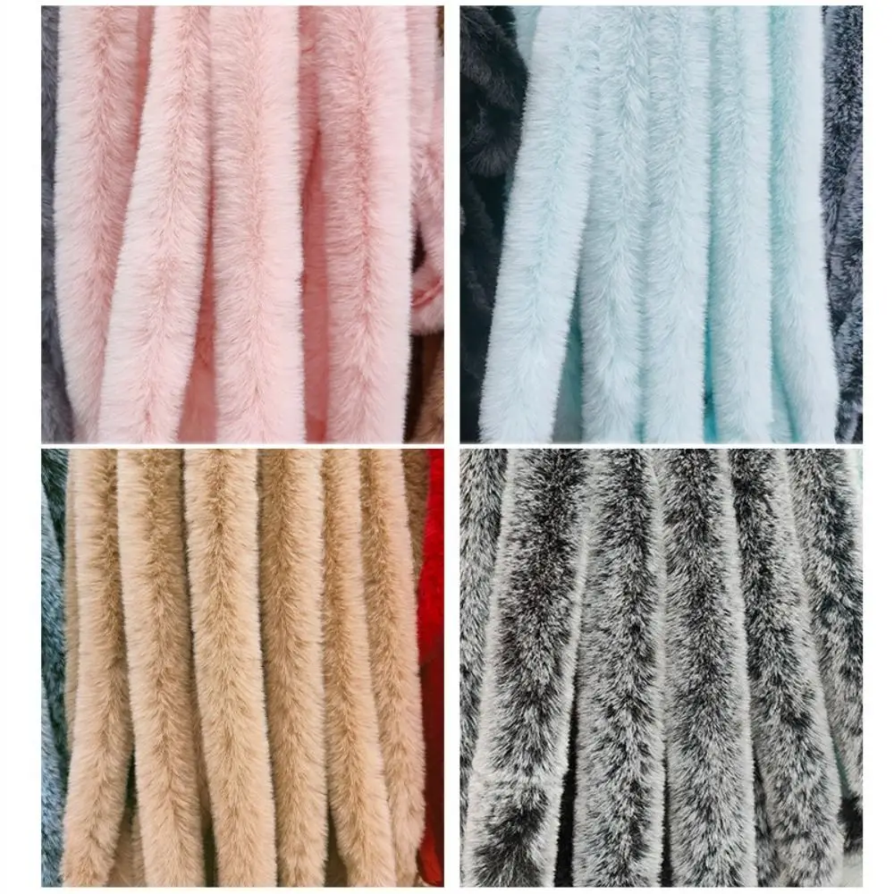 1M Faux Fur Ribbon Tape Stage Costume Handmade Wool Tops Fluffy Trim DIY Apparel Sewing Cuff Plush Strip