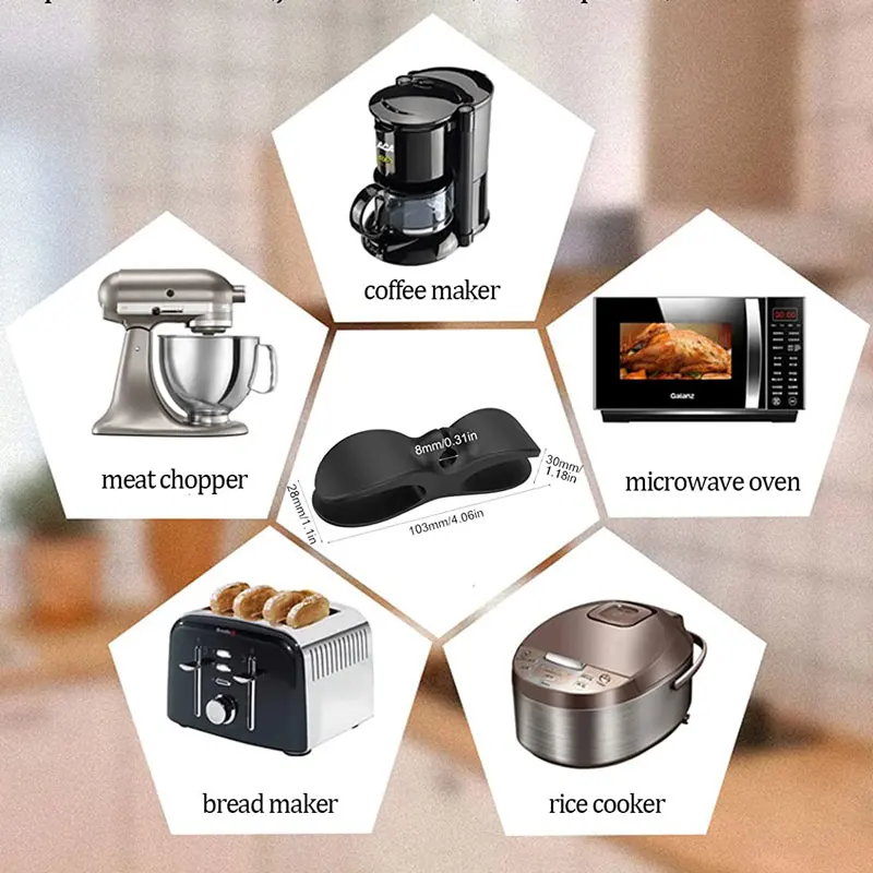 Cable Organizer Storage Organizer Electrical Wire Collector Wire Rack Winding Cable Collector Flat Round Surface Kitchen Appliances Coffee Makers Air Fryer
