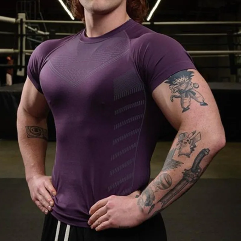2025 الرجال بلون تي شيرت رياضي صيف جديد رياضة اللي...