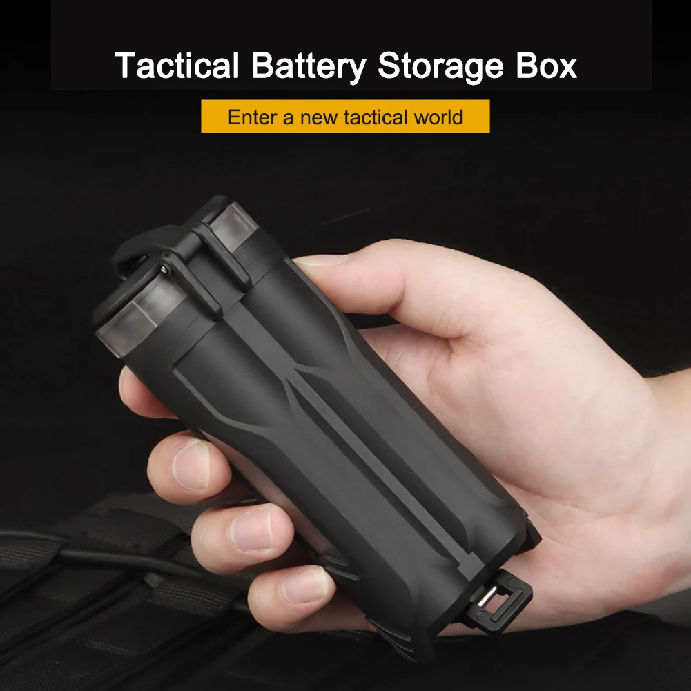 Tactical Molle Battery Storage Box Waterproof Outdoor Tool Mini Case for CR123/AAA/AA Cs Army Military Pouches molle pouch ammo storage box
