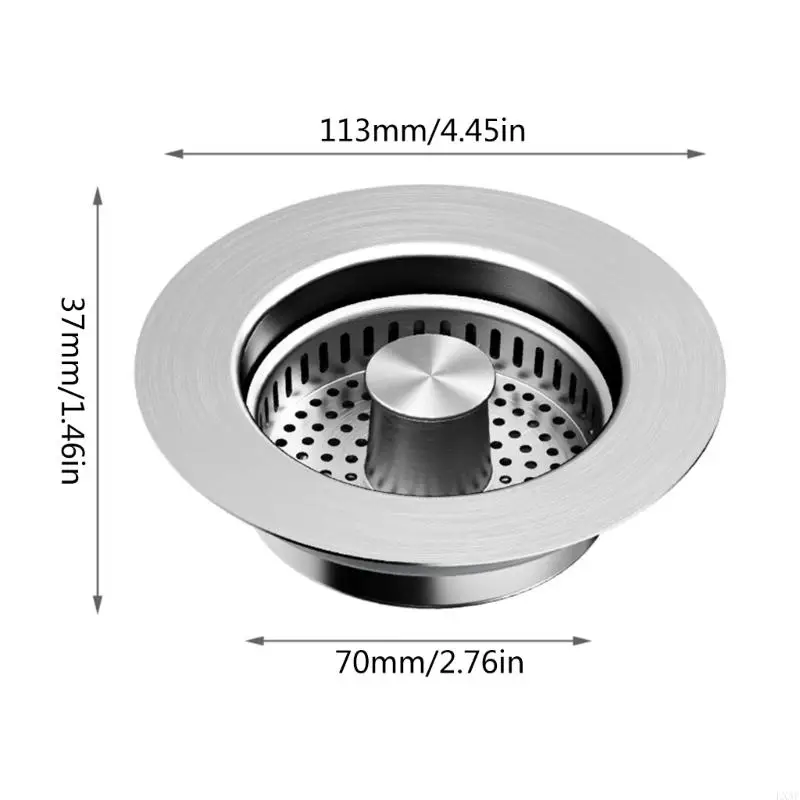 920L Efficient Kitchen Sink Drain Filter Space saving & Convenient Sink Drain Basket Trouble Frees Maintenance for Bathroom