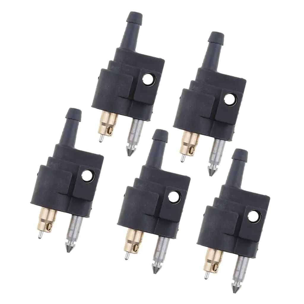 

5Pcs 6mm Male Fuel Hose Line Connector Fittings For Yamaha Motors Pipe Black