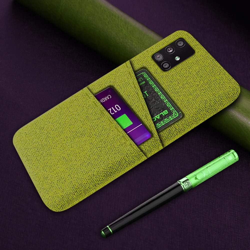 A51 5G For Samsung Galaxy A51 5G A71 5G Case Luxury Febric Antiskid Card Slot Holder Cover Galaxy A71 A51 Funda Coque A 51 71