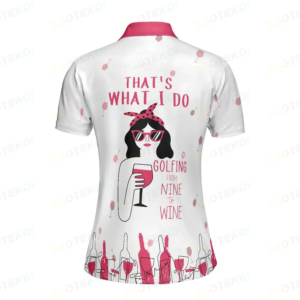 2023 Summer Women Printing Golf Polo Shirts Short Sleeve Tee Shirt Breathable Camisa Femenina Golf Tennis Volleyball Sport Polo