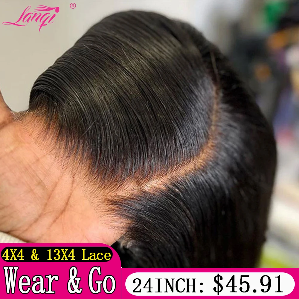 

Straight Wigs Human Hair Glueless Wig Human Hair Ready To Wear Brazilian Remy 13X4 Transparent Human Hair Lace Frontal Wig