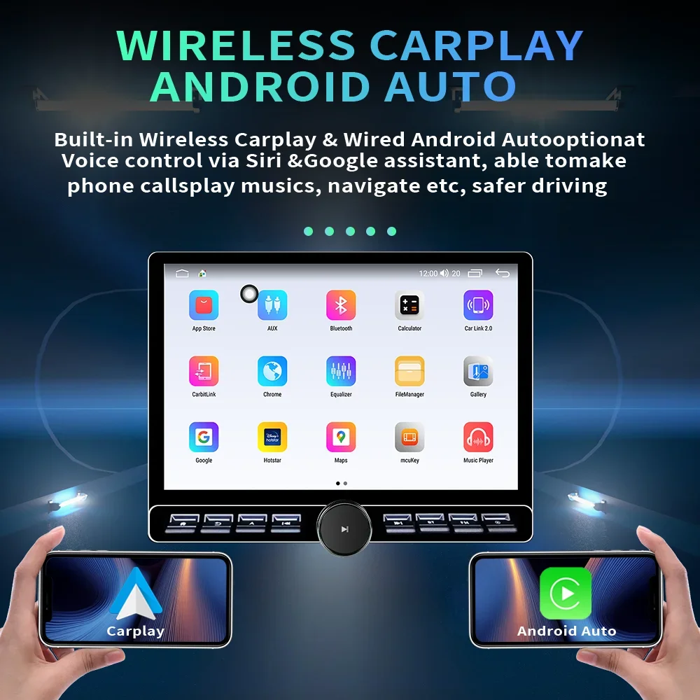 13인치 2K QLED 스크린 8코어 DSP 6GB +128GB 카 스테레오 오디오 싱글 노브 카 GPS 터치 스크린 안드로이드 오토 카플레이 안드로이드 카 라디오