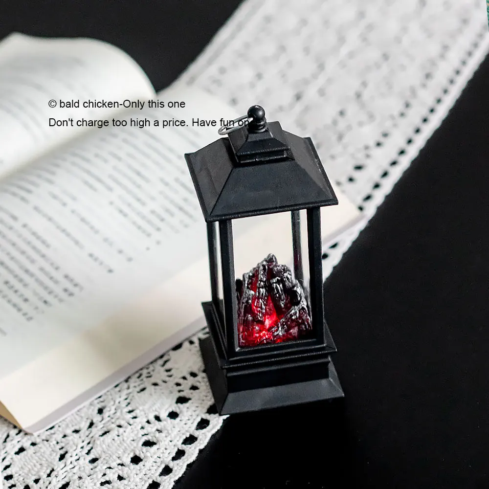 

modern home decoration miniature bedroom decoration Small night light dark flame ornament small night light Christmas gift desk