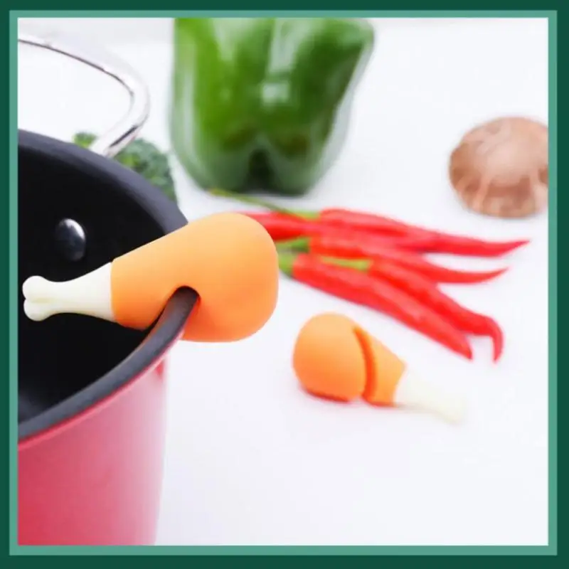 

Silicone Carrot Design Spill-proof Pot Lid Rack Creative Overflow Stoppers Pot Cover Lifter Kitchen Accessories