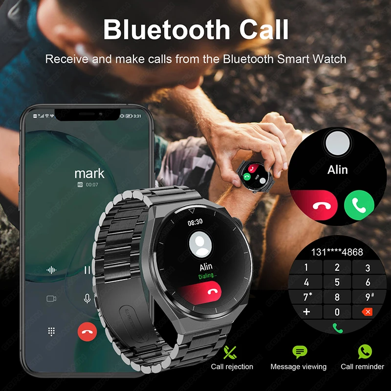 Huawei-reloj inteligente para hombre y mujer, pulsera con pantalla HD,  Bluetooth, llamadas, GPS, rastreador de ritmo cardíaco, resistente al agua,  novedad de 2024 - AliExpress