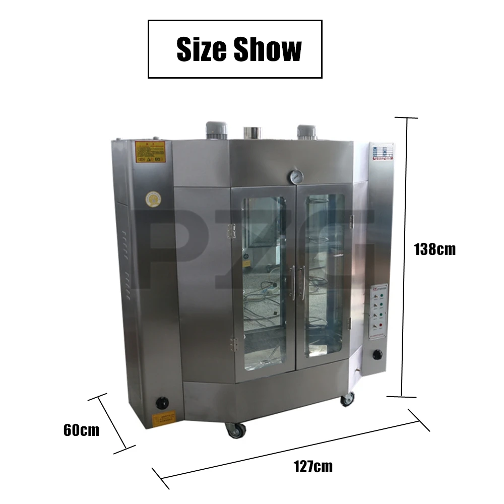 Heavy Duty 24pcs LPG Gas Roasted Chicken Oven Equipment Rotary Roasting Chickens Grill Machine Roast Duck Oven 6