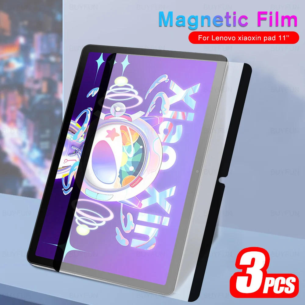 

3Pcs Removable Magnetic Like Matte Film For Lenovo Xiaoxin Pad 11inch XiaoxinPad 10.6 11.2 12.6 11.5 Inch 2023 Screen Protector