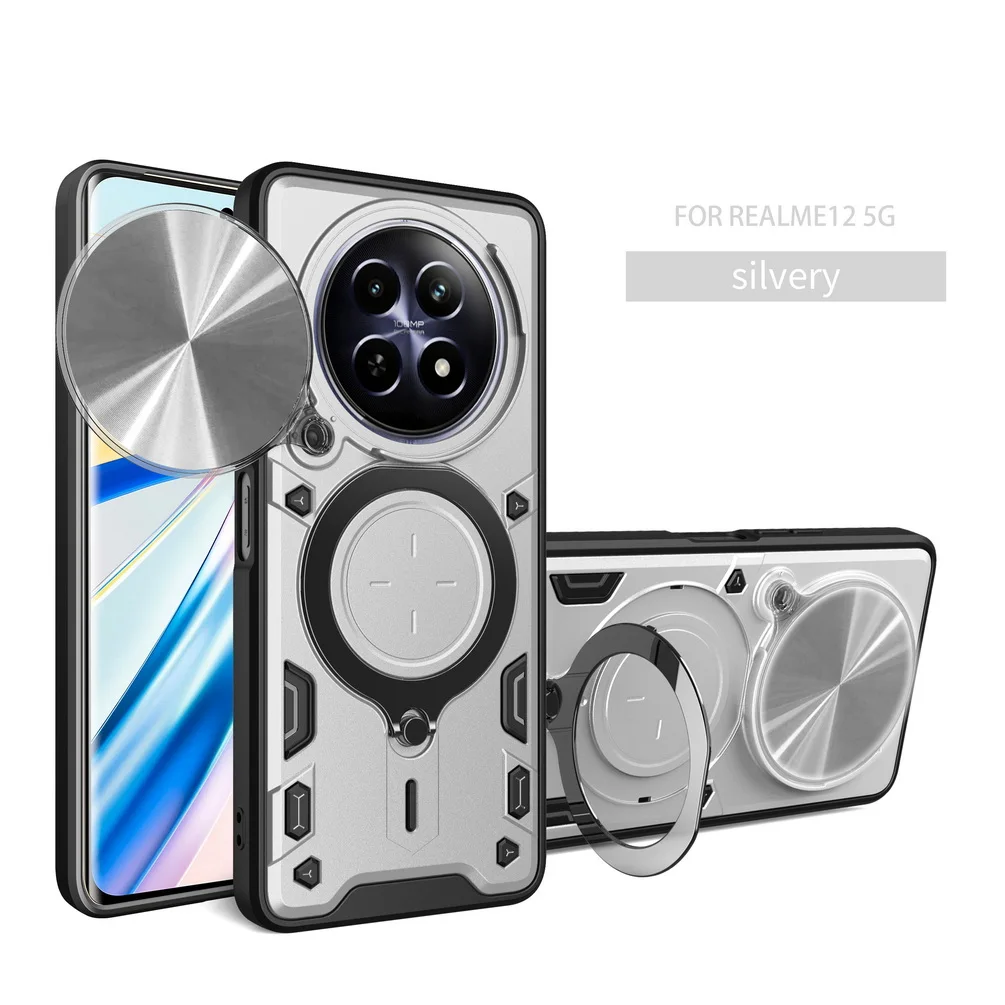 Custodia A Libro Per Realme 12 Pro In Pelle PU Con Portafoglio E Supporto - Cover Flip Case Magnetica Con Slot Per Carte - Rosso