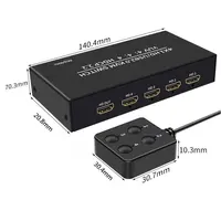 4K 60Hz KVM  4 in 1 out  Switch HDMI-compatible Switcher USB HDCP2.2 Selector 4X1 for 4 PC Share Monitor Mouse Keyboard 4-Port - Image 2