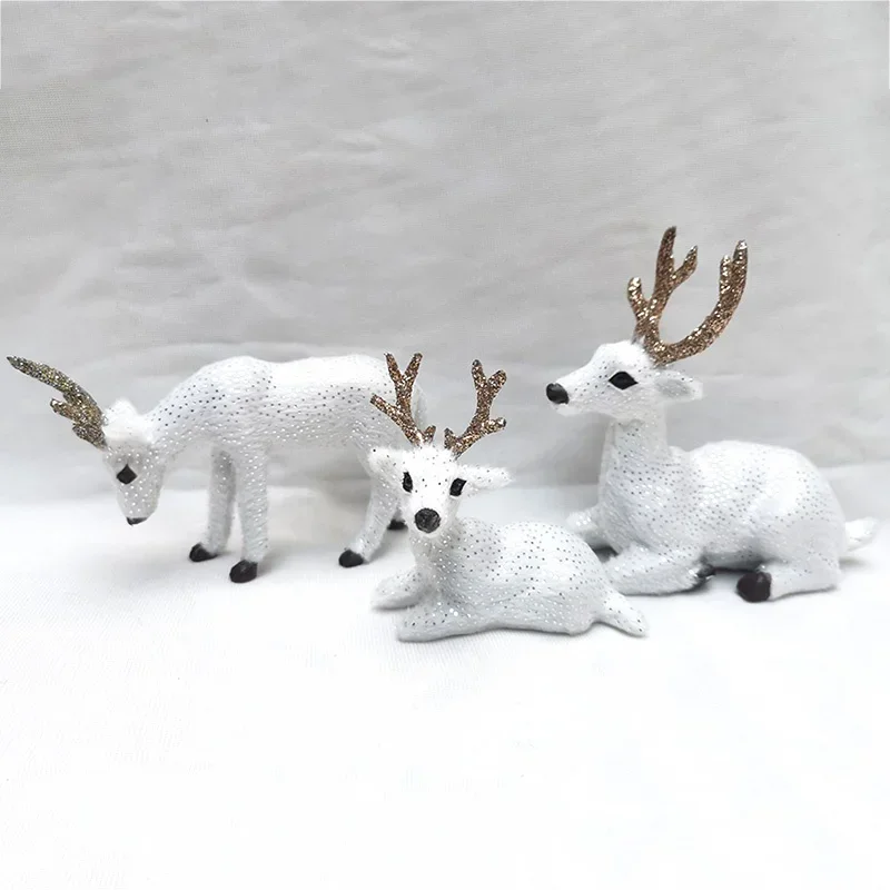 Christmas Reindeer Ornament Simulated Animals Sika Deer Christmas Reindeer Gifts Deer Elk Christmas Deer Decorations Plush Doll